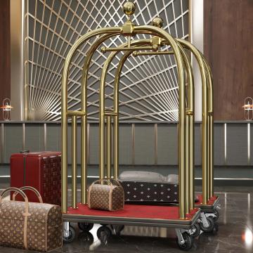 HILTON | Carrello per i bagagli dell'hotel | Oro | max: 300 kg