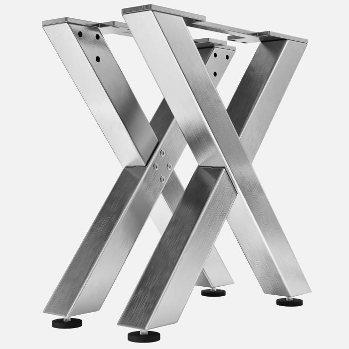Patas de mesa de comedor / Patas de mesa de acero inoxidable de alta  calidad 304 / Patas de mesa con marco en X de 28, ancho de base 24, altura  de 26 a 30 Juego2 -  México