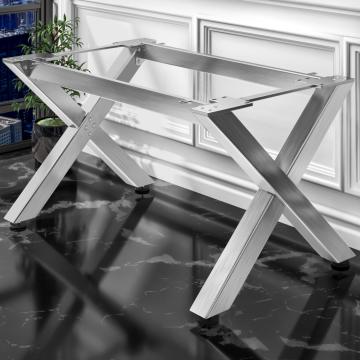 JUANA | Bistro Table Frame | L: W: H: 139 x 90 x 73cm | 2 x Connectors | Stainless Steel | 