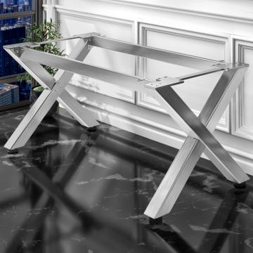 JUANA | Bistro Table Frame | L: W: H: 159 x 90 x 73cm | 2 x Connectors | Stainless Steel | 
