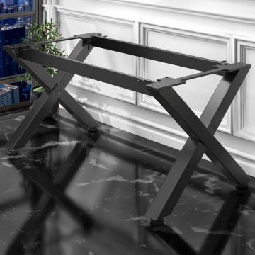 JUANA | Bistro Table Frame | L: W: H: 159 x 90 x 73cm | 2 x Connectors | Black | 