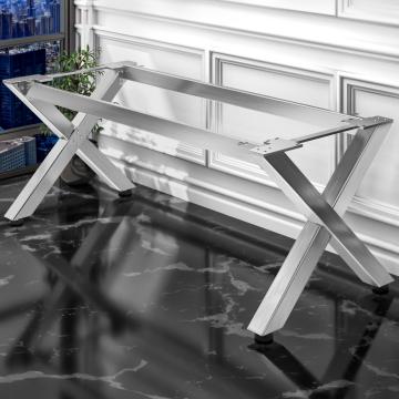 JUANA | Bistro Table Frame | L: W: H: 199 x 90 x 73cm | 2 x Connectors | Stainless Steel | 