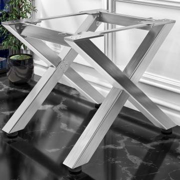 JUANA | Bistro Table Frame | L: W: H: 79 x 100 x 73cm | 2 x Connectors | Stainless Steel | 