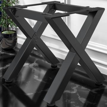 JUANA | Bistro table frame | L: W: H: 79 x 80 x 73cm | 2 x connectors | Black | 