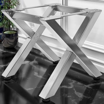 JUANA | Bistro Table Frame | L: W: H: 79 x 90 x 73cm | 2 x Connectors | Stainless Steel | 