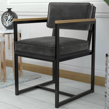 KYLA | Designerskie krzesło | Aksamit | Szary