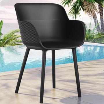 LAGOMERA | Molded Plastic Chair | Black | Plastic