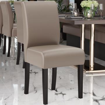 LEO BIG | bistro chair | taupe | leather