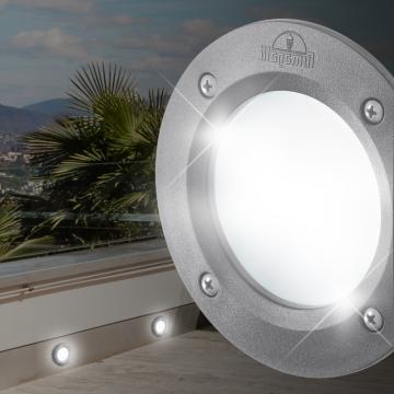 Vegg innfelt lys UTE Ø134mm | Grå | aluminium