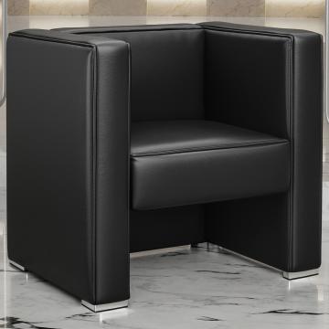 LINO | Tub Chair | Black | Leather
