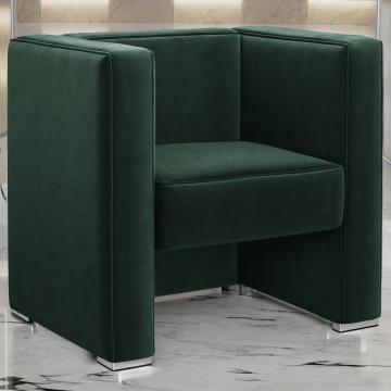 LINO | Fotel klubowy | Zielony | Aksamit