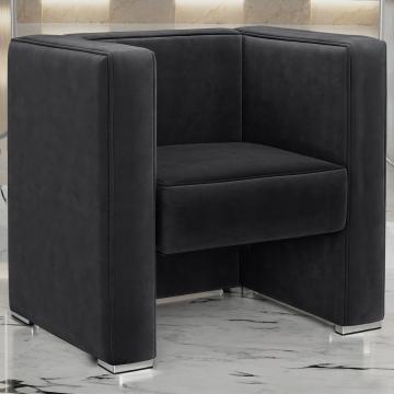 LINO | Club Chair | Black | Velvet