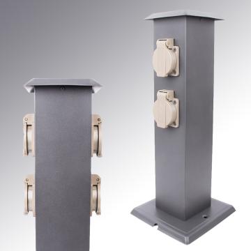 LIV Socket column 350mm | 4xsocket | Anthracite