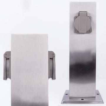 LIV socket column 300mm | 2xsocket | stainless steel