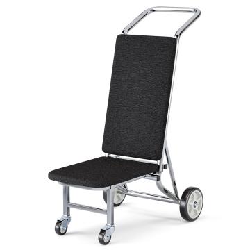 LORENZO | Banquet Chair Trolley | Fabric | Black