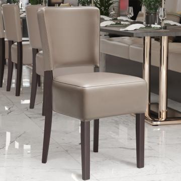 LUCA | Restaurant Chair | Taupe | Leather