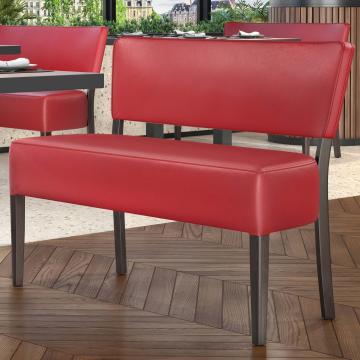 LUCA | Dining Bench | Red | W:H 120 x 83 cm | Leather