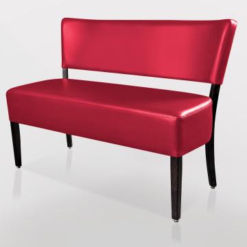 LUCA | Bistro Sitzbank | Rot | B:H 120 x 83 cm | Leder