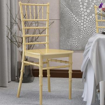 LUCIANA PREMIUM | Krzesło weselne | Złote | Plastikowe | Sztaplowane