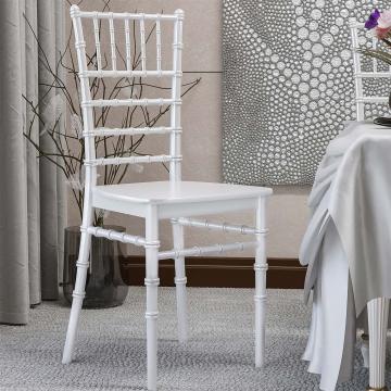 LUCIANA CLASSIC | Krzesło ślubne | Białe | Plastik | Możliwość układania w stosy