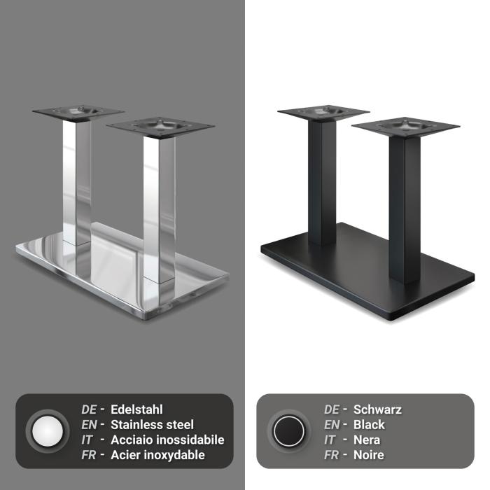 Base doppia per tavolo rettangolare, base tavolo in metallo