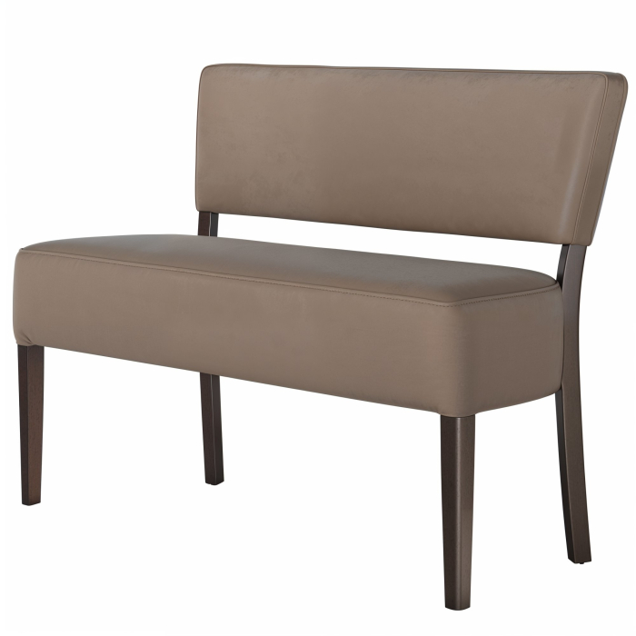 LUCA | Bistro Sitzbank | Taupe | 120 x 83 cm | Samt