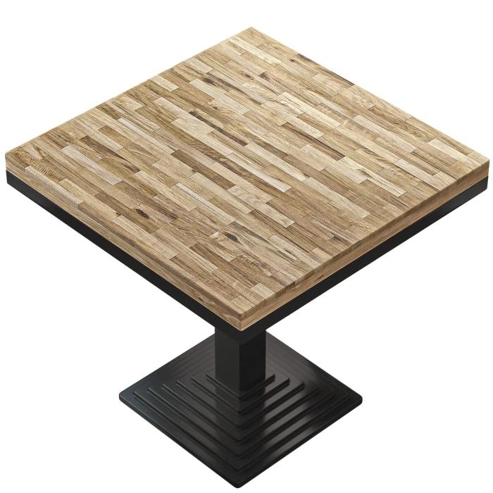 MASSIV-STEEL, Plateau de table professionnel en bois massif, L:P 120 x 70  cm, Chêne, Carré