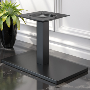 MADRID | Bistro Lounge Table Frame | Black | Height: 36 cm | Column: 6 x 6 cm | Base: 40 x 70 cm