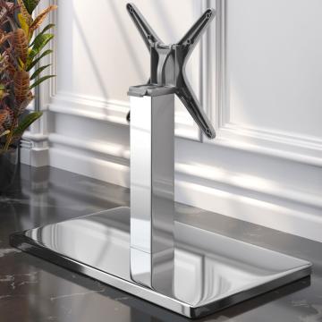 MADRID | Lounge Height Table Base | Stainless steel | Base Plate: 40 x 70 cm | Column: 8 x 36 cm | Foldable