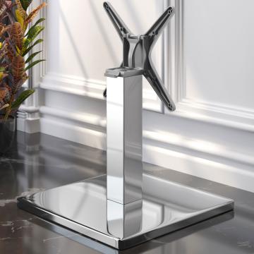 MADRID | Lounge Height Table Base | Stainless steel | Base Plate: 50 x 50 cm | Column: 8 x 36 cm | Foldable