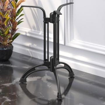MALAGA | Cast iron table frame | Black | 3 foot: Ø 60 cm | Column: 72 cm | Cast iron