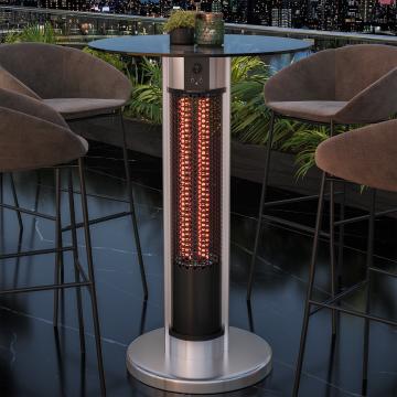 MARA | Tavolo da bar riscaldante | Ø 60 cm | 800 & 1600W | 2 livelli di riscaldamento | Infrarossi