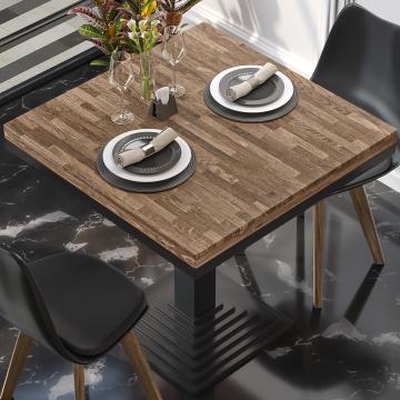 MASSIVE STEEL | Bistro Solid Table Top | 60x60cm | Pähkinäpuu
