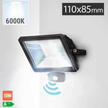 MAX | Luces de inundación LED | Detector de movimiento | 10W | 6000K | Blanco frío