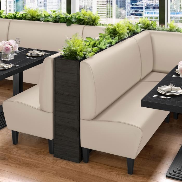 MIAMI, Restaurant Booth Seating, W:H 160 x 103 cm, Black, Smooth