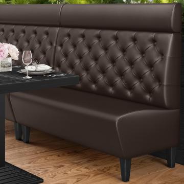 MIAMI | Restaurant Booth Seating | W:H 180 x 128 cm | Brown | Chesterfield | Leather