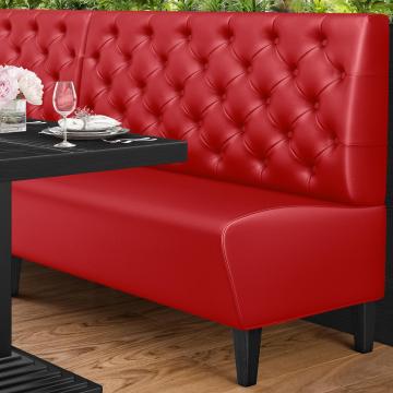 MIAMI | Restaurant Booth Seating | W:H 180 x 103 cm | Red | Chesterfield | Leather