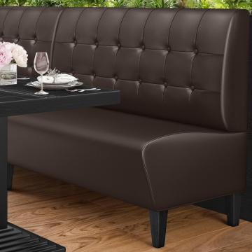 MIAMI | Restaurant Booth Seating | W:H 100 x 103 cm | Brown | Chesterfield Button | Leather
