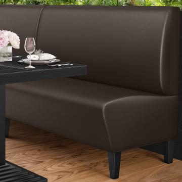 MIAMI | Restaurant Booth Seating | W:H 120 x 103 cm | Brown | Smooth | Leather