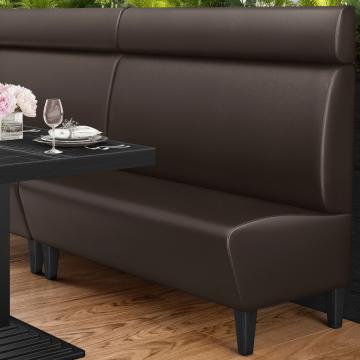 MIAMI | Restaurant Booth Seating | W:H 100 x 128 cm | Brown | Smooth | Leather