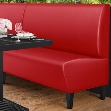 MIAMI | Restaurant Booth Seating | W:H 140 x 103 cm | Red | Smooth | Leather