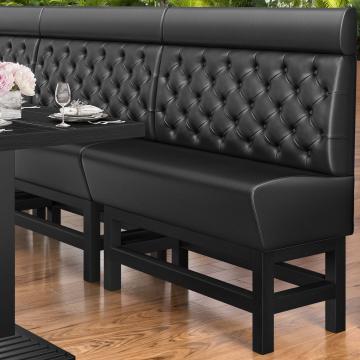 MIAMI | Counter Height Banquette Bench | W:H 100 x 158 cm | Black | Chesterfield | Leather
