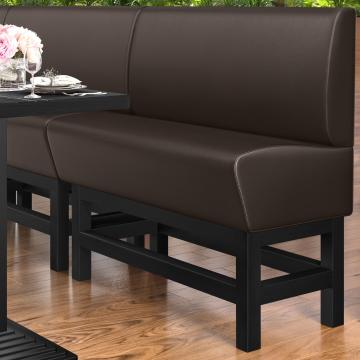 MIAMI | Counter Height Banquette Bench | W:H 120 x 133 cm | Brown | Smooth | Leather