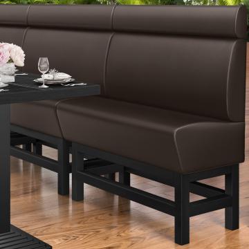 MIAMI | Counter Height Banquette Bench | W:H 100 x 158 cm | Brown | Smooth | Leather