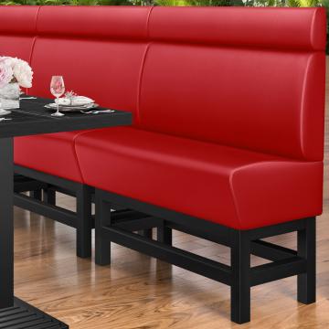 MIAMI | Counter Height Banquette Bench | W:H 120 x 158 cm | Red | Smooth | Leather