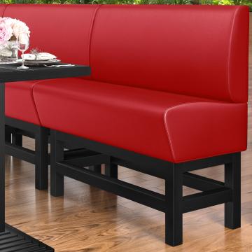 MIAMI | Counter Height Banquette Bench | W:H 120 x 133 cm | Red | Smooth | Leather
