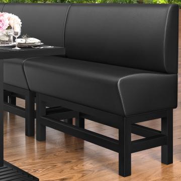 MIAMI | Counter Height Banquette Bench | W:H 100 x 133 cm | Black | Smooth | Leather
