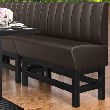 MIAMI | Counter Height Banquette Bench | W:H 100 x 133 cm | Brown | Striped | Leather