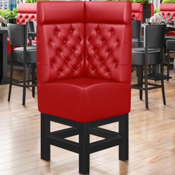 MIAMI | ławka restauracyjna | Szer. 64 x wys. 158 cm | Czerwony | Chesterfield | Skóra