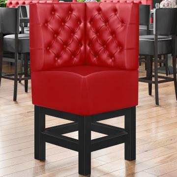 MIAMI | ławka restauracyjna | Szer. 64 x wys. 133 cm | Czerwony | Chesterfield | Skóra